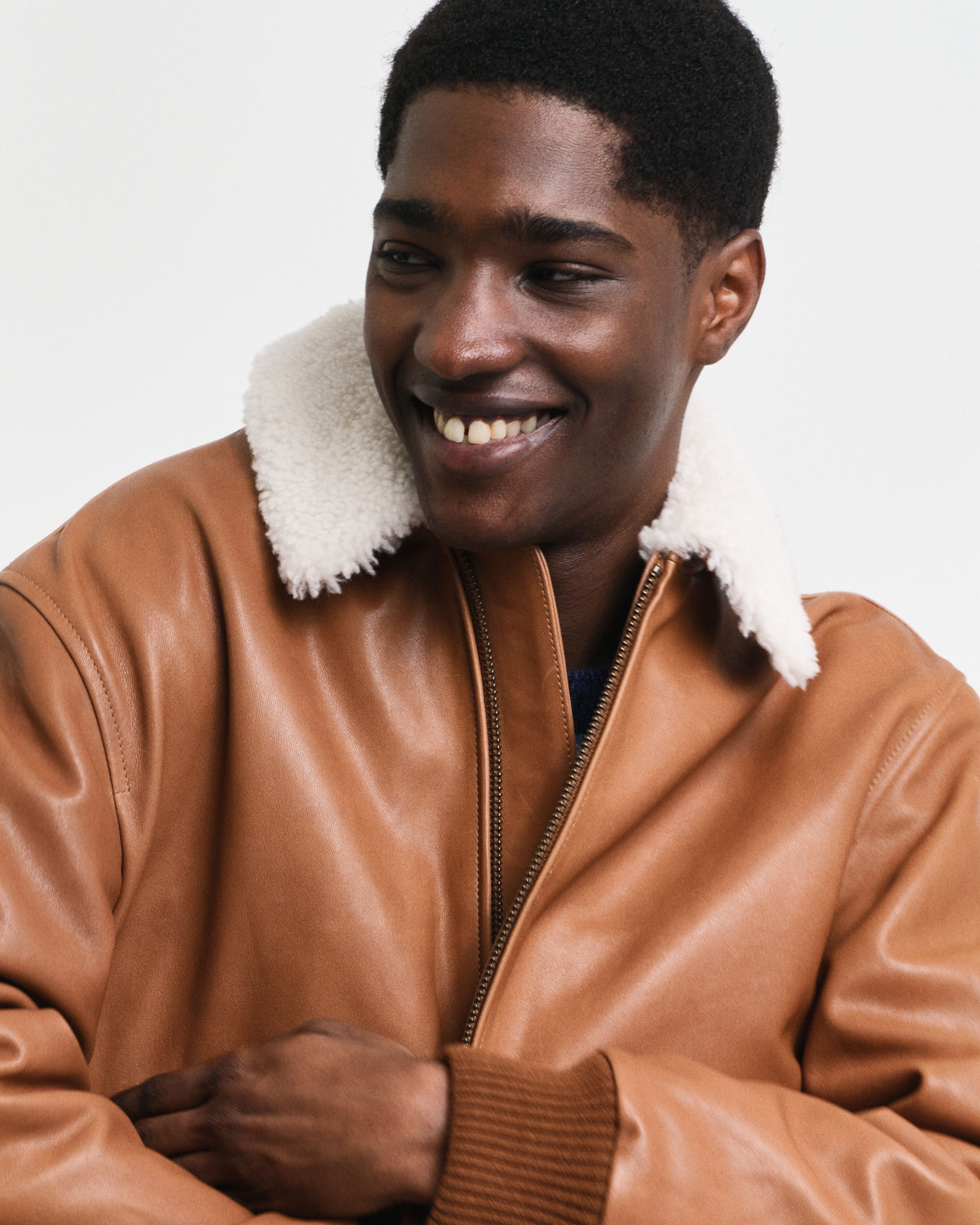 Men's Leather Aviator Jacket