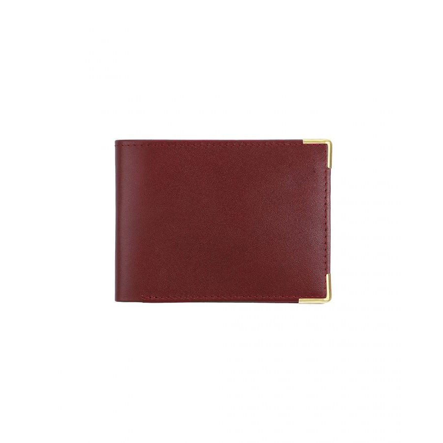 Men's Maroon Leather Wallet With Six Card Slots