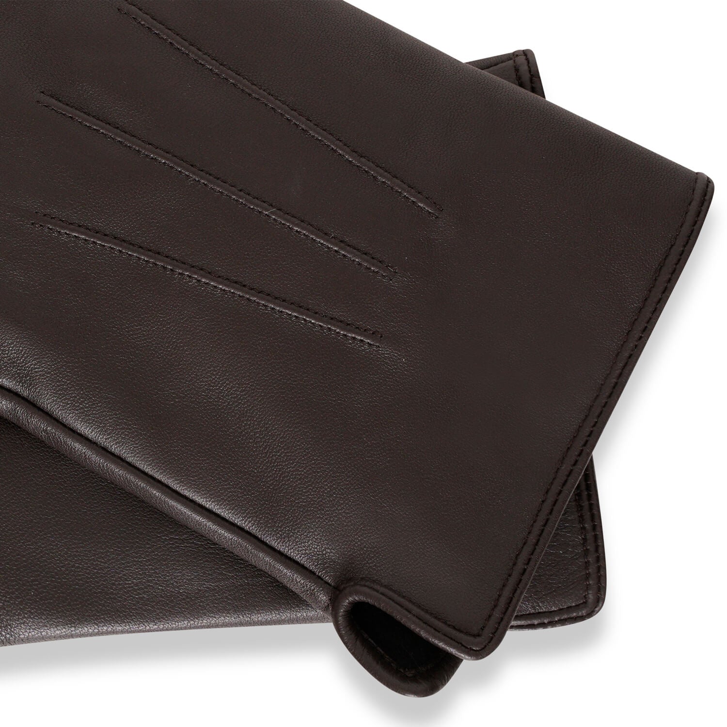 Men’s Minimal Brown Sheep Leather Sleek Gloves