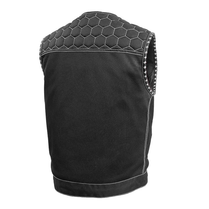 Men's Moto Mesh Hornet Leather Vest