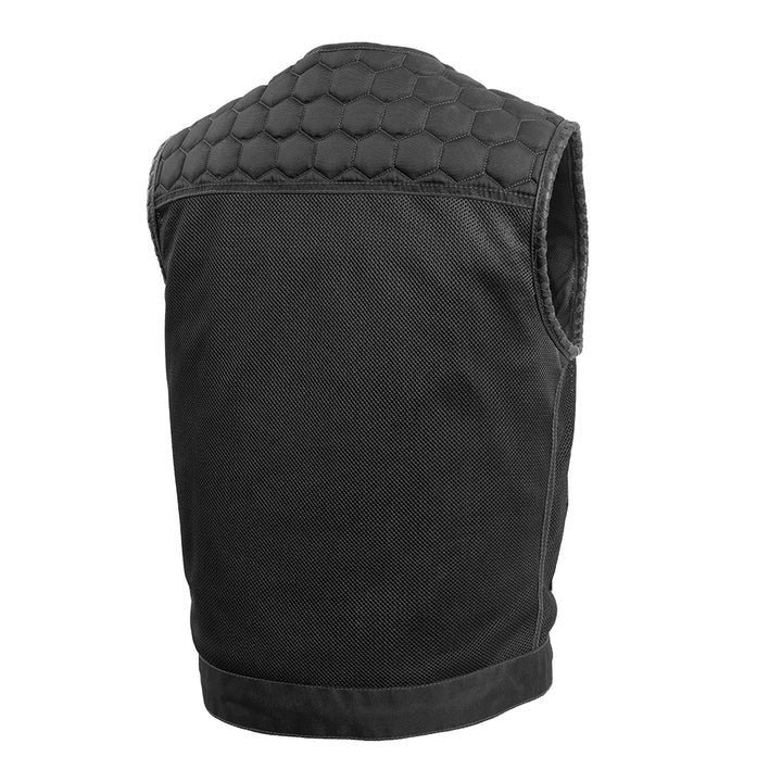 Men's Moto Mesh Hornet Leather Vest