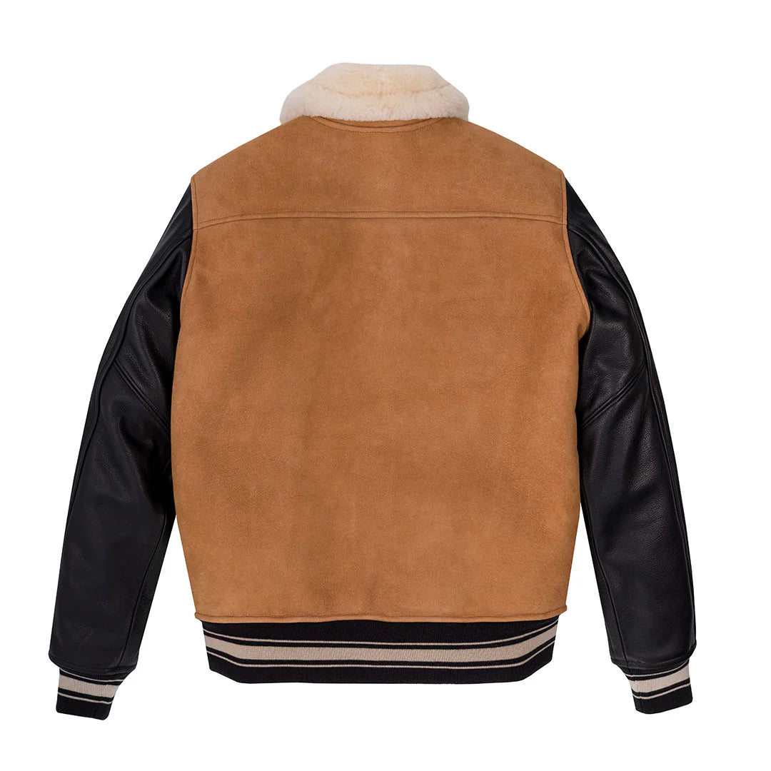 Men's Pro Shearling Varsity Fur Leather Jacket