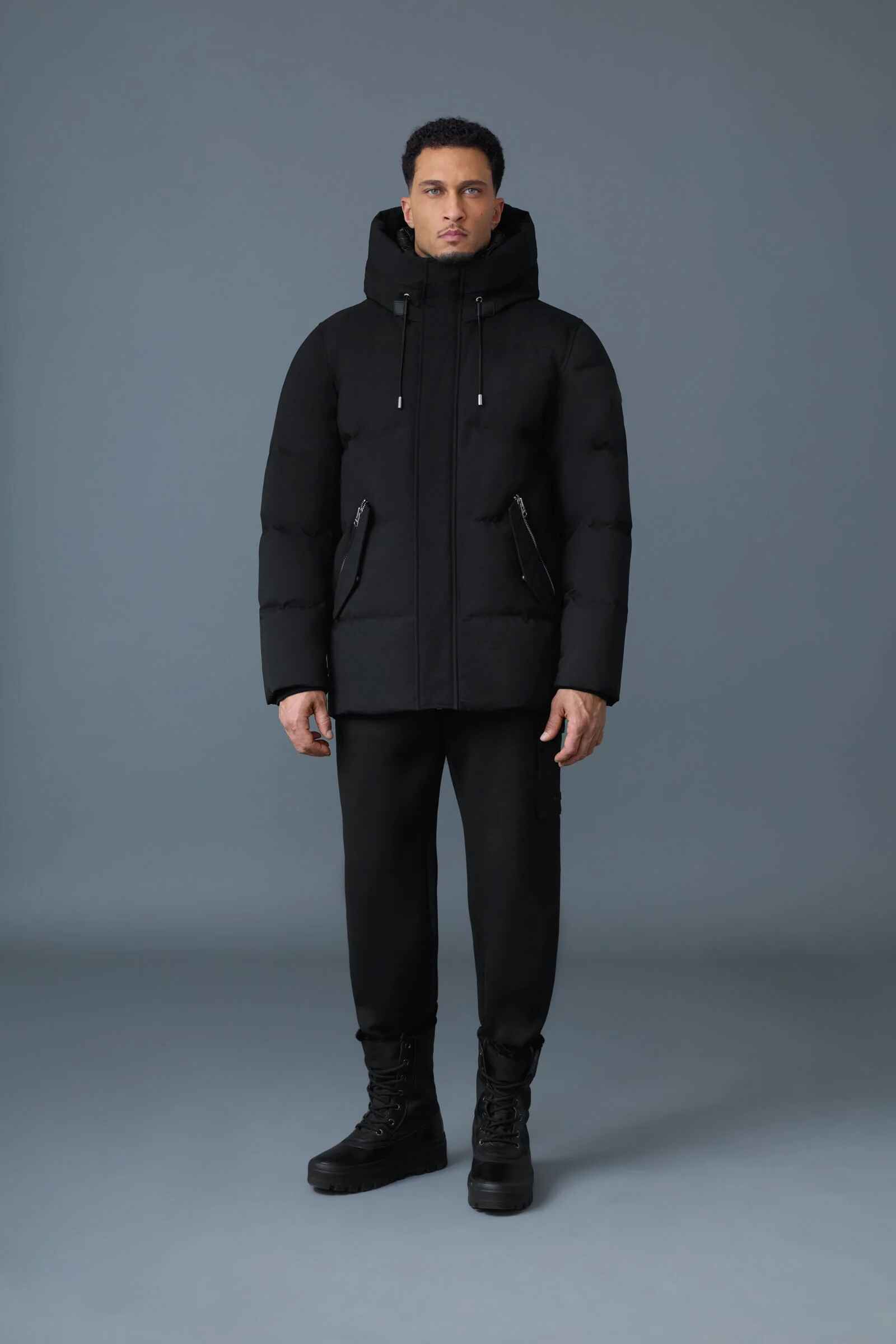 Men's Regular Fit Removable Bib Breathable Down Jacket