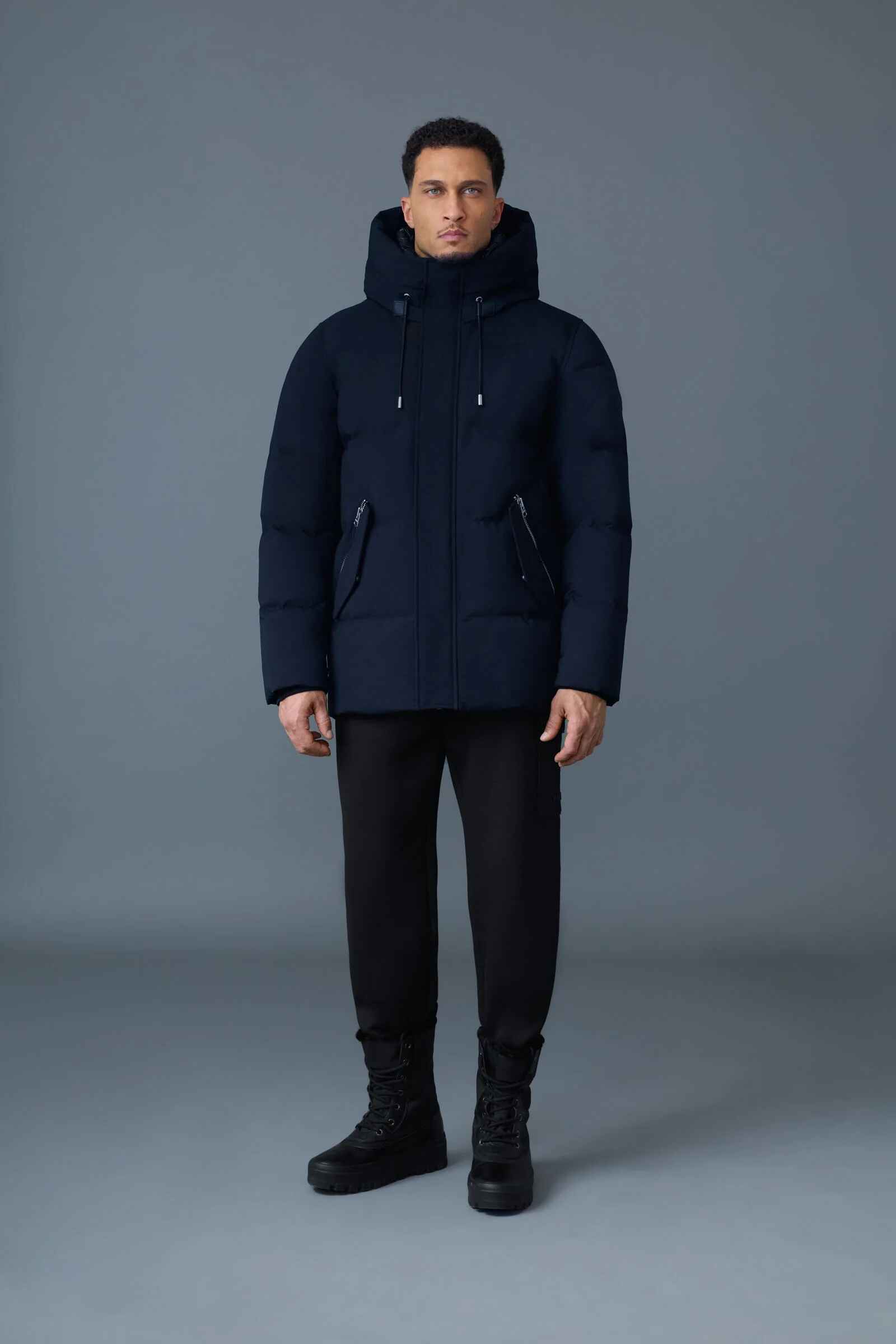 Men's Regular Fit Removable Bib Breathable Down Jacket