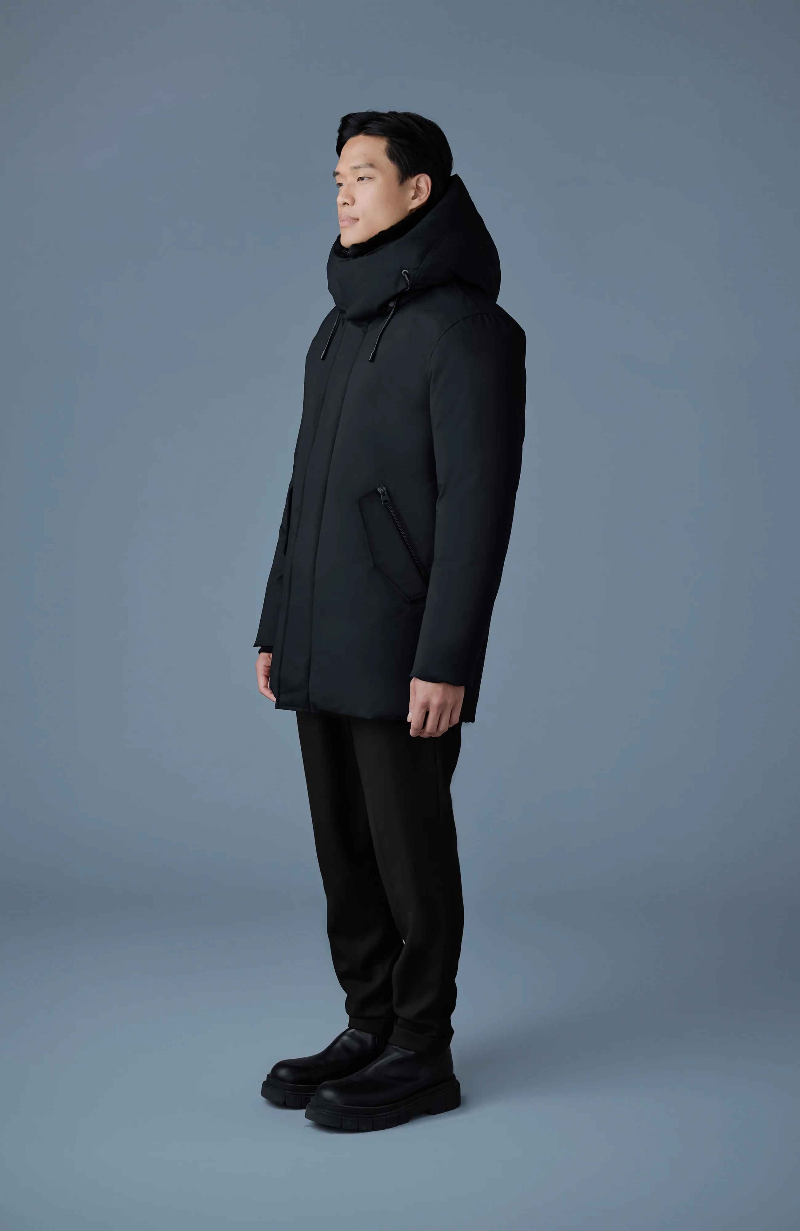 Men's Regular Fit Removable Bib Down Jacket