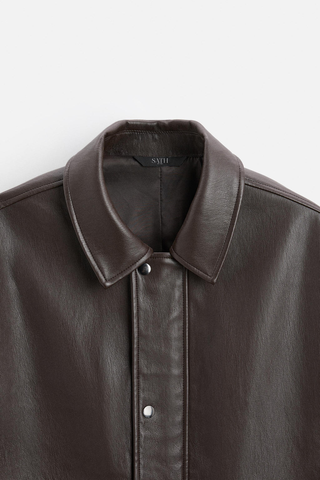 Men's Relaxed Fit Long Sleeves Leather Jacket