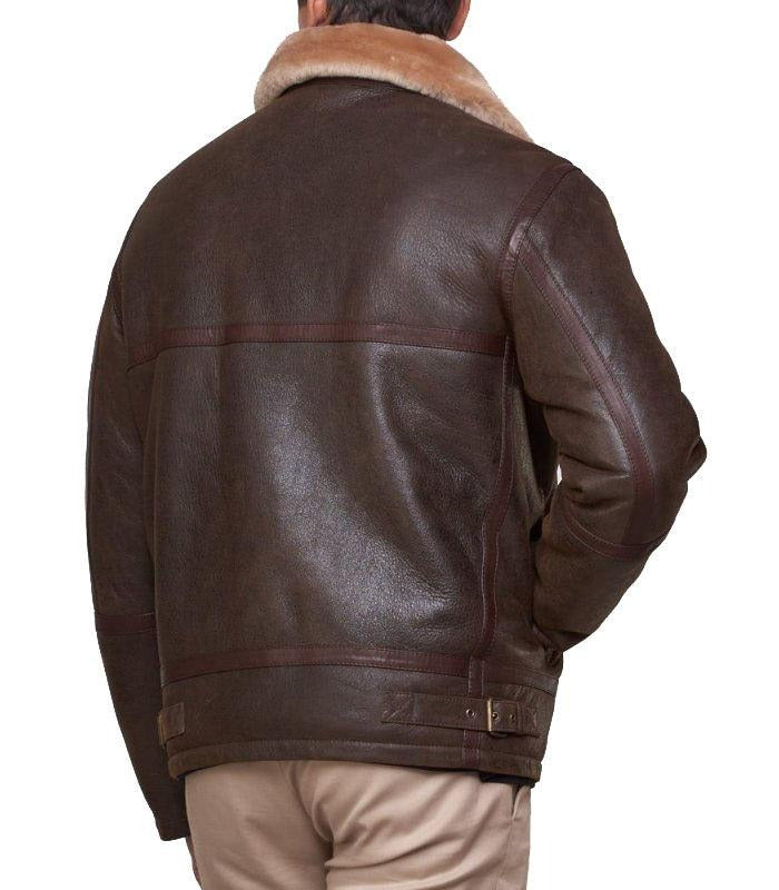 Men's Shearling Sheepskin Bomber Jacket