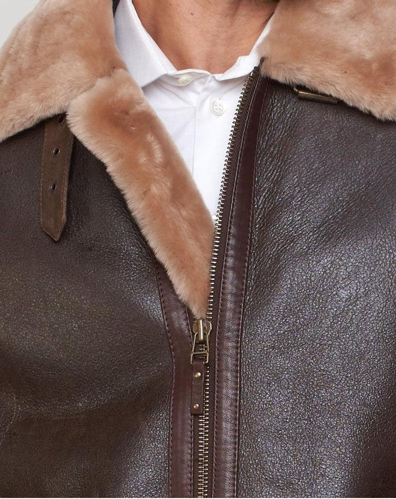 Men's Shearling Sheepskin Bomber Jacket
