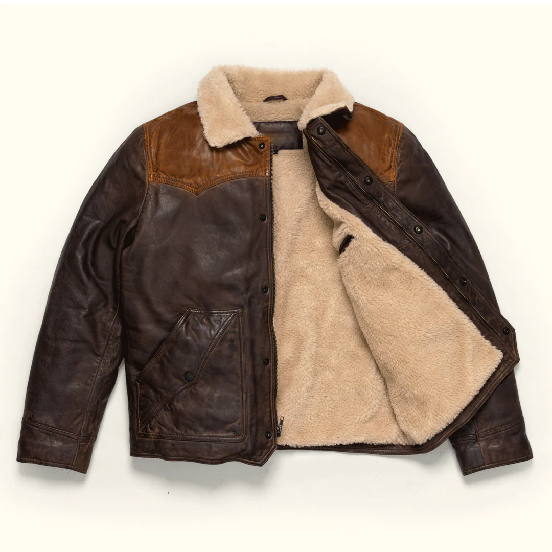 Men's Sherpa Leather Jacket