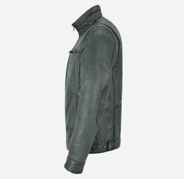 Men's Simple Real Leather Jacket