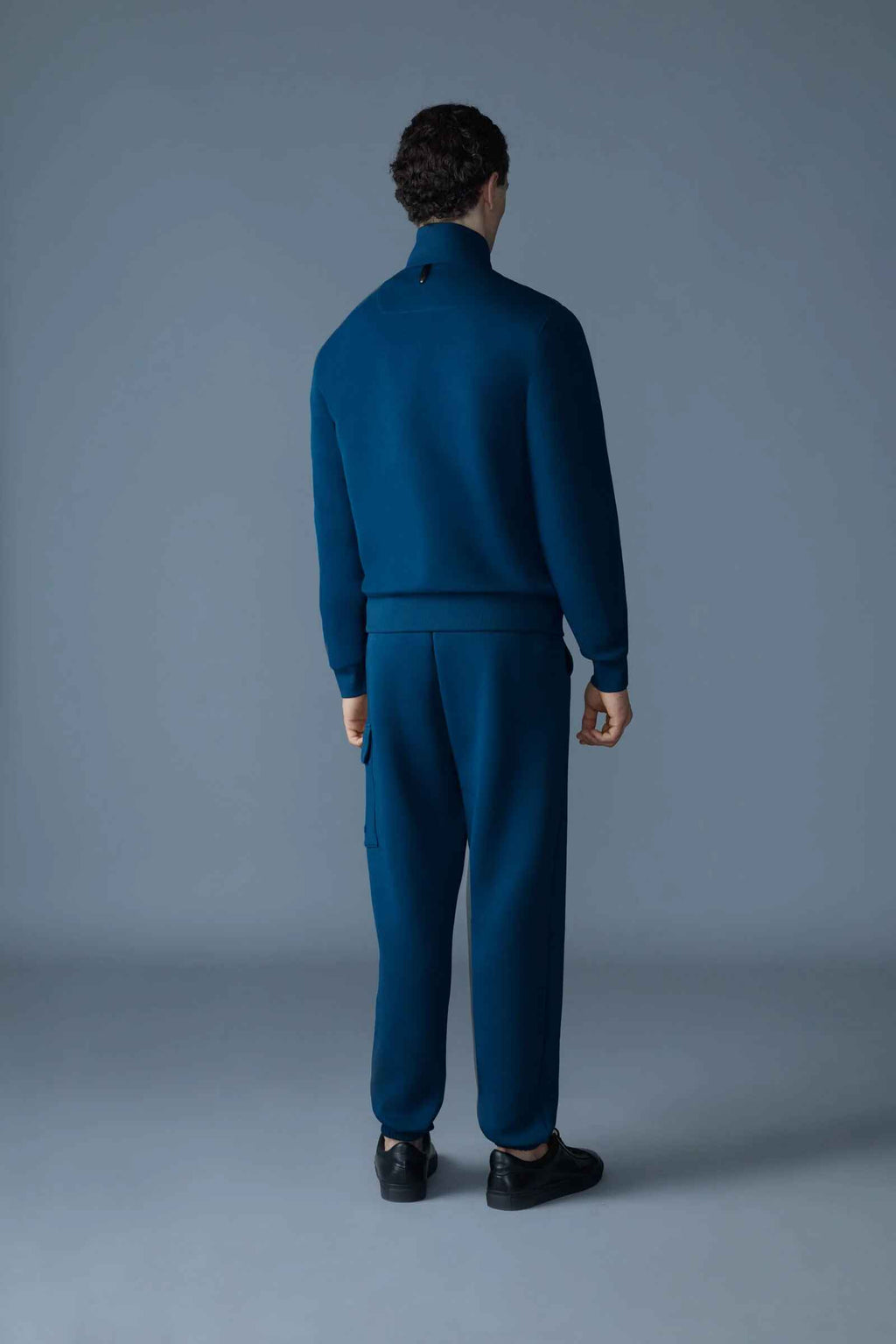 Men's Slim Fit Ribbed Collar Bomber Styled Puffer Jacket