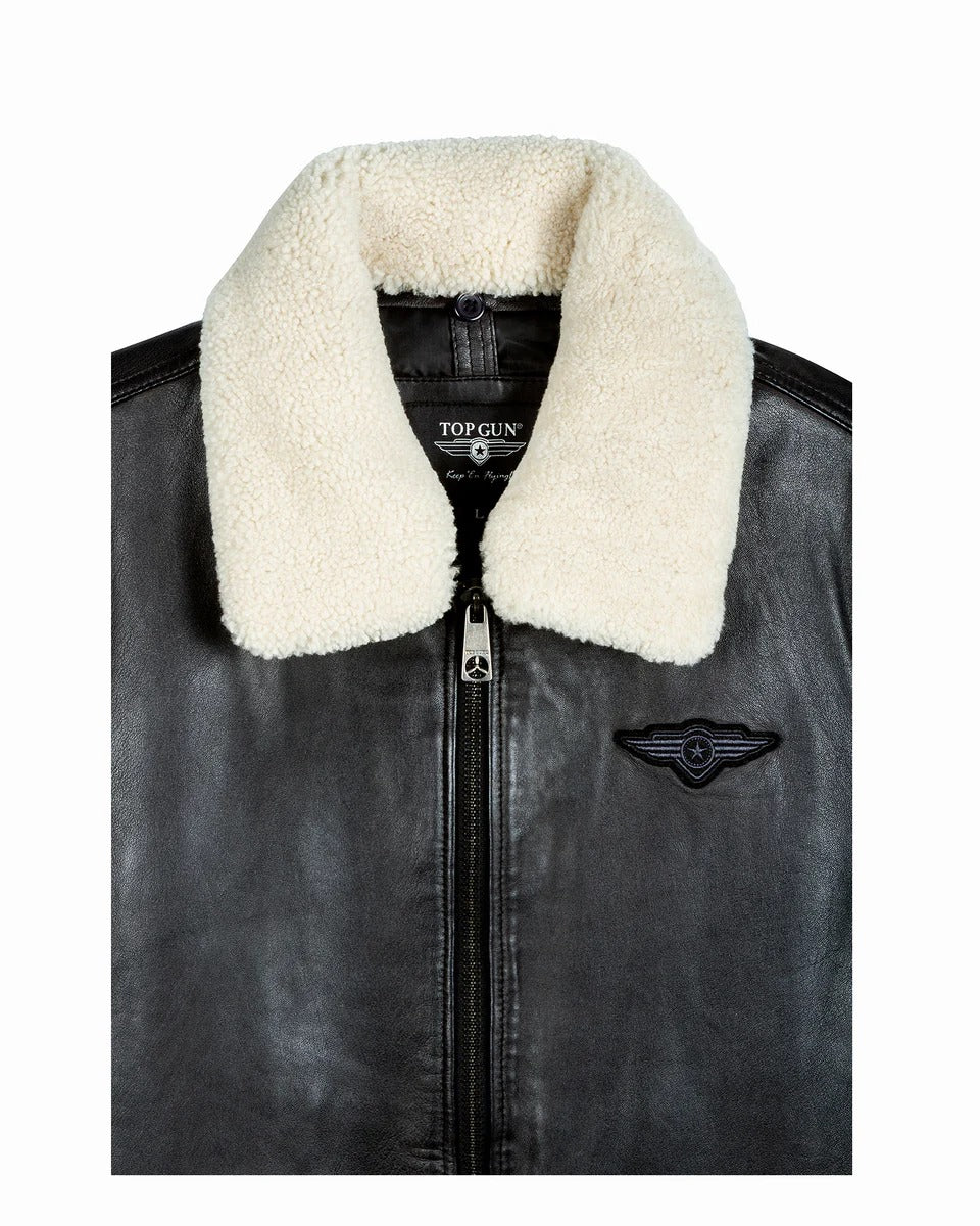 Men's TOP GUN® AVIATOR LUXURY LEATHER BOMBER