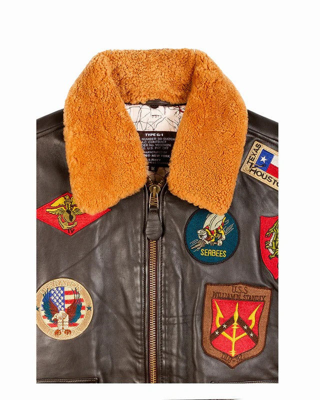 CHAQUETA DE CUERO TOP GUN® OFFICIAL SIGNATURE SERIES para hombre
