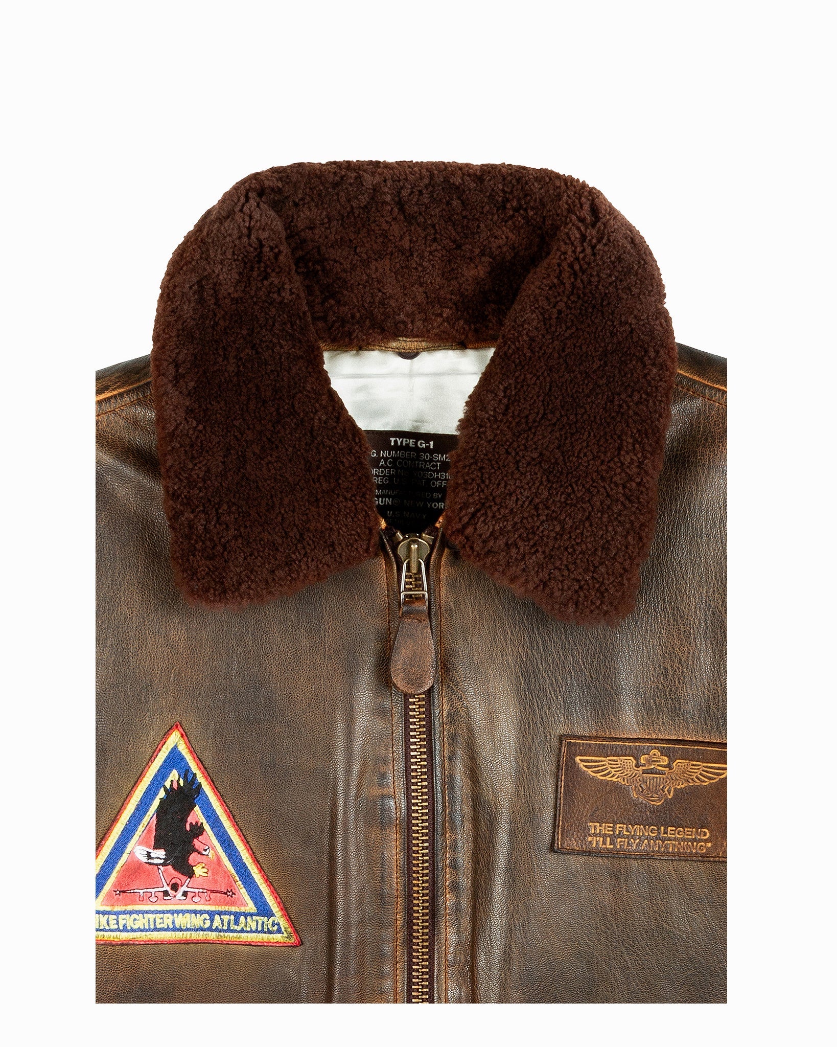 Men's TOP GUN® "TOP HOOK" LEATHER JACKET