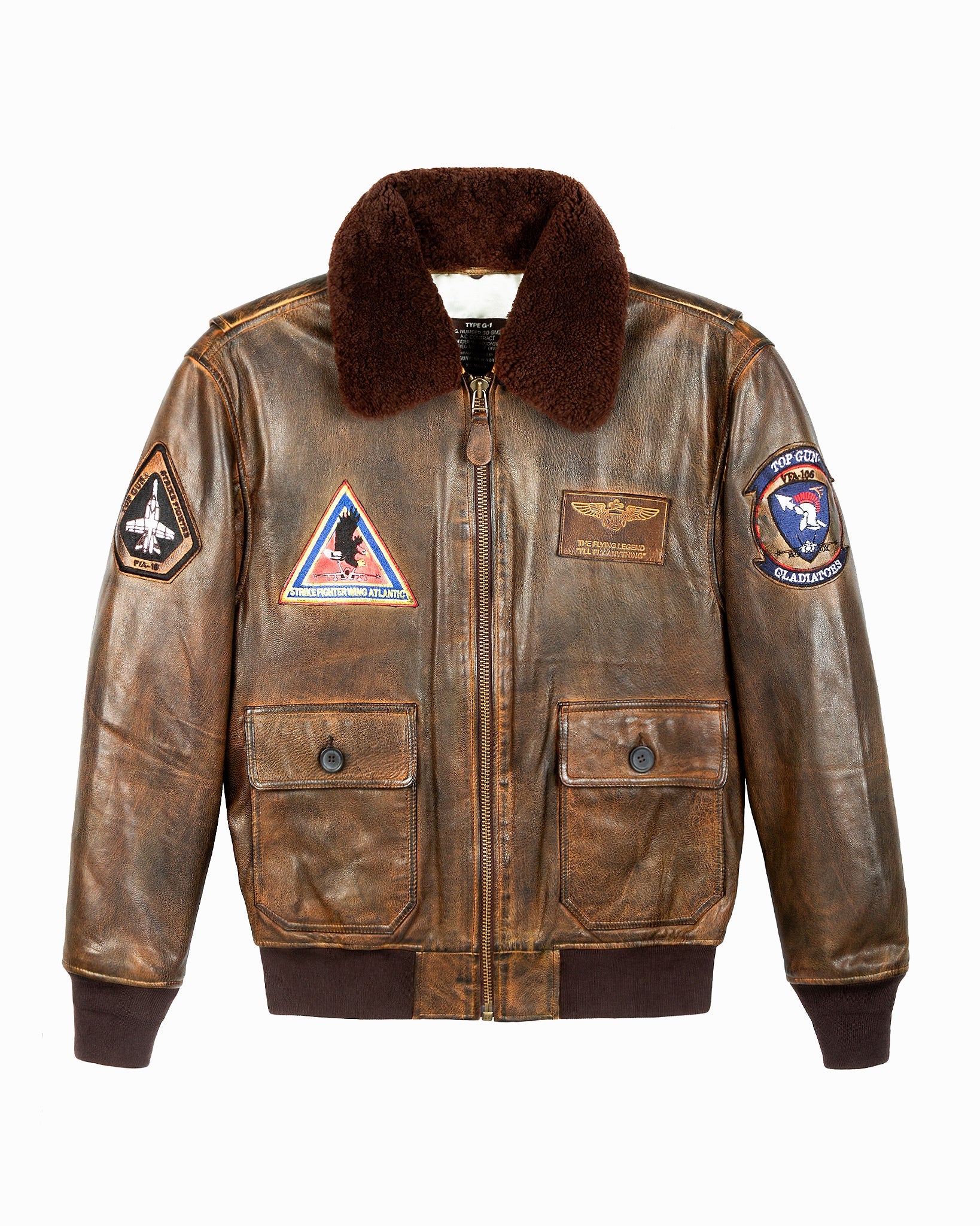 Men's TOP GUN® "TOP HOOK" LEATHER JACKET