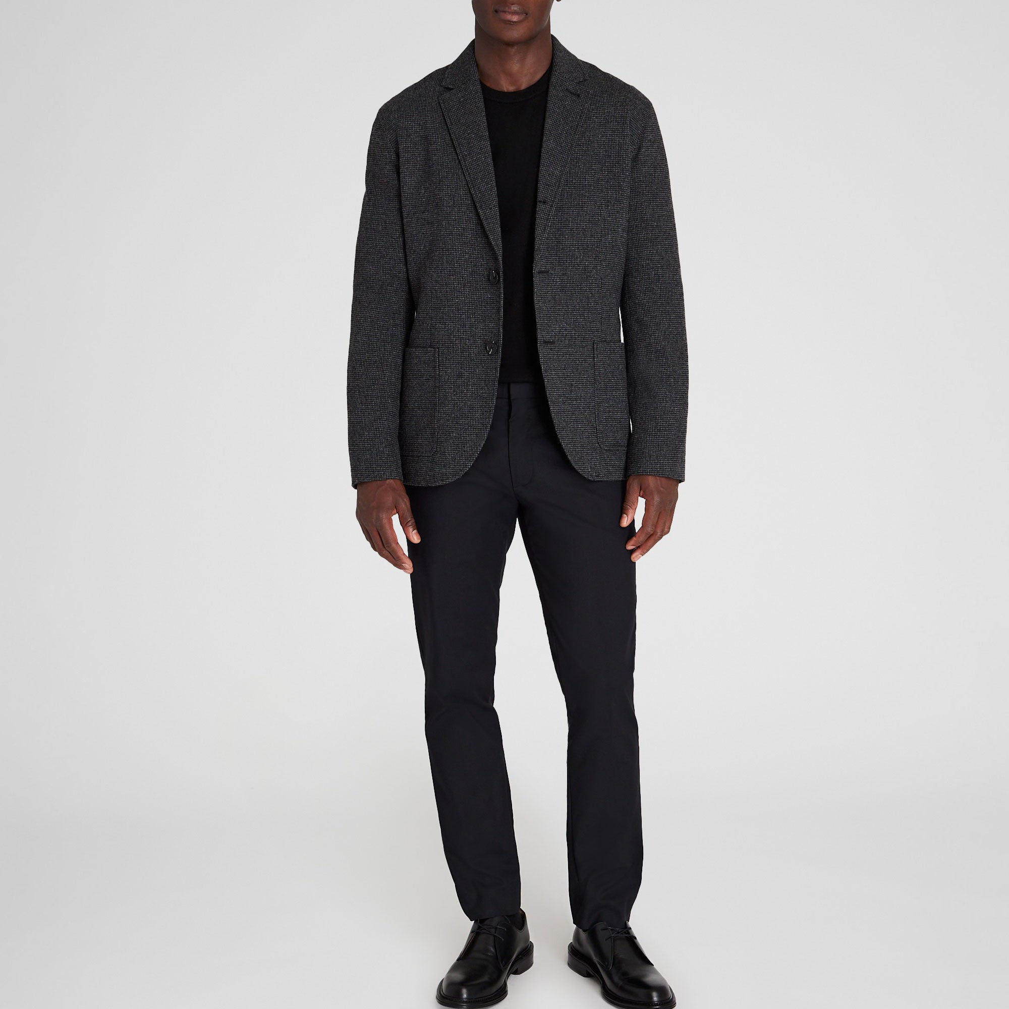 Men's Three Button Lightweight Wool Blend Blazer