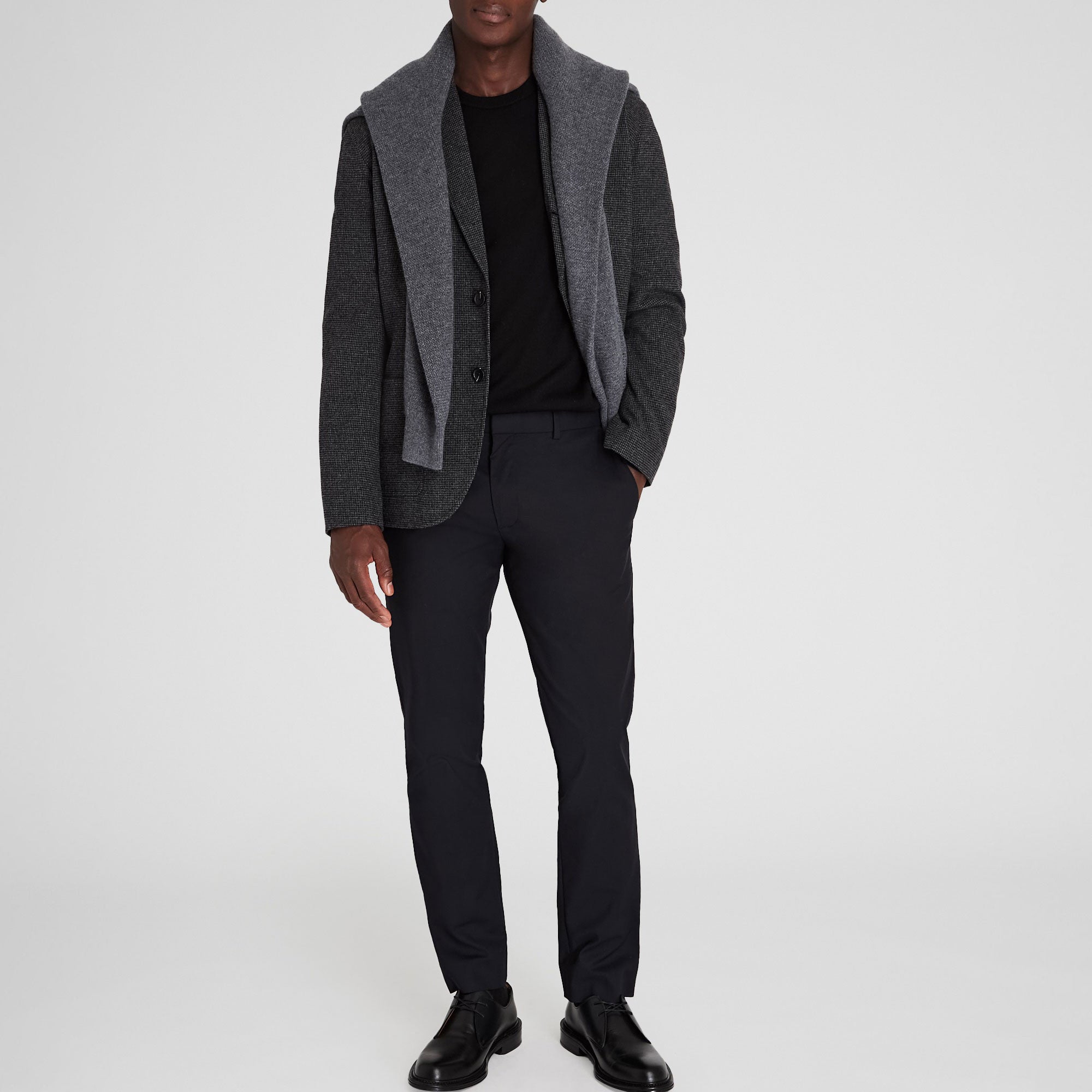 Men's Three Button Lightweight Wool Blend Blazer