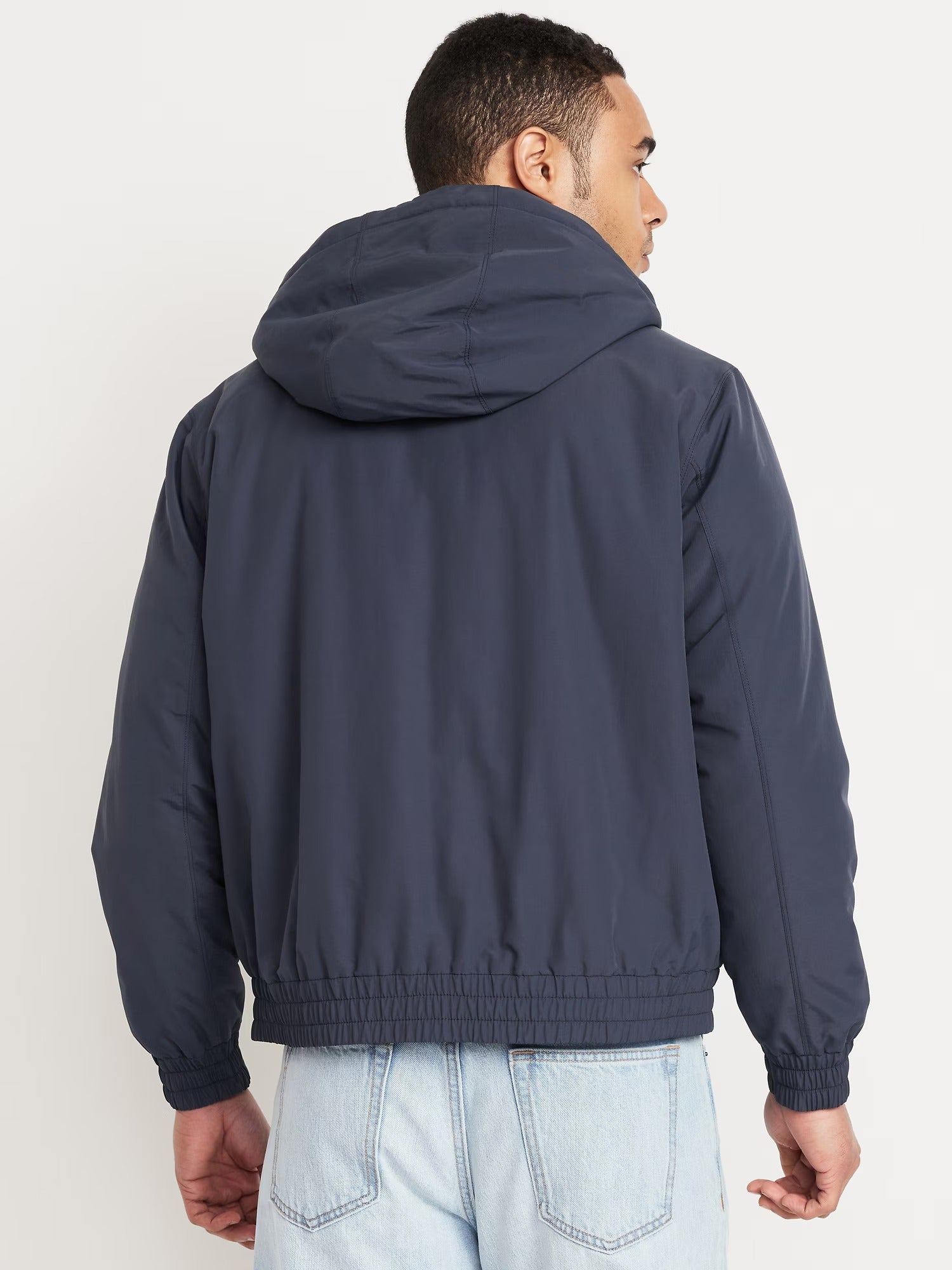 Men's Water-Resistant Tech Zip Jacket in Navy