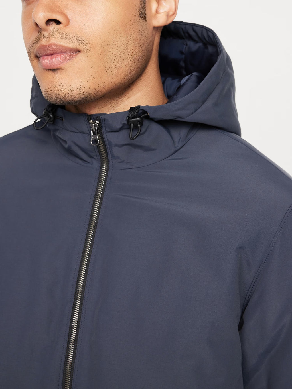 Men's Water-Resistant Tech Zip Jacket in Navy