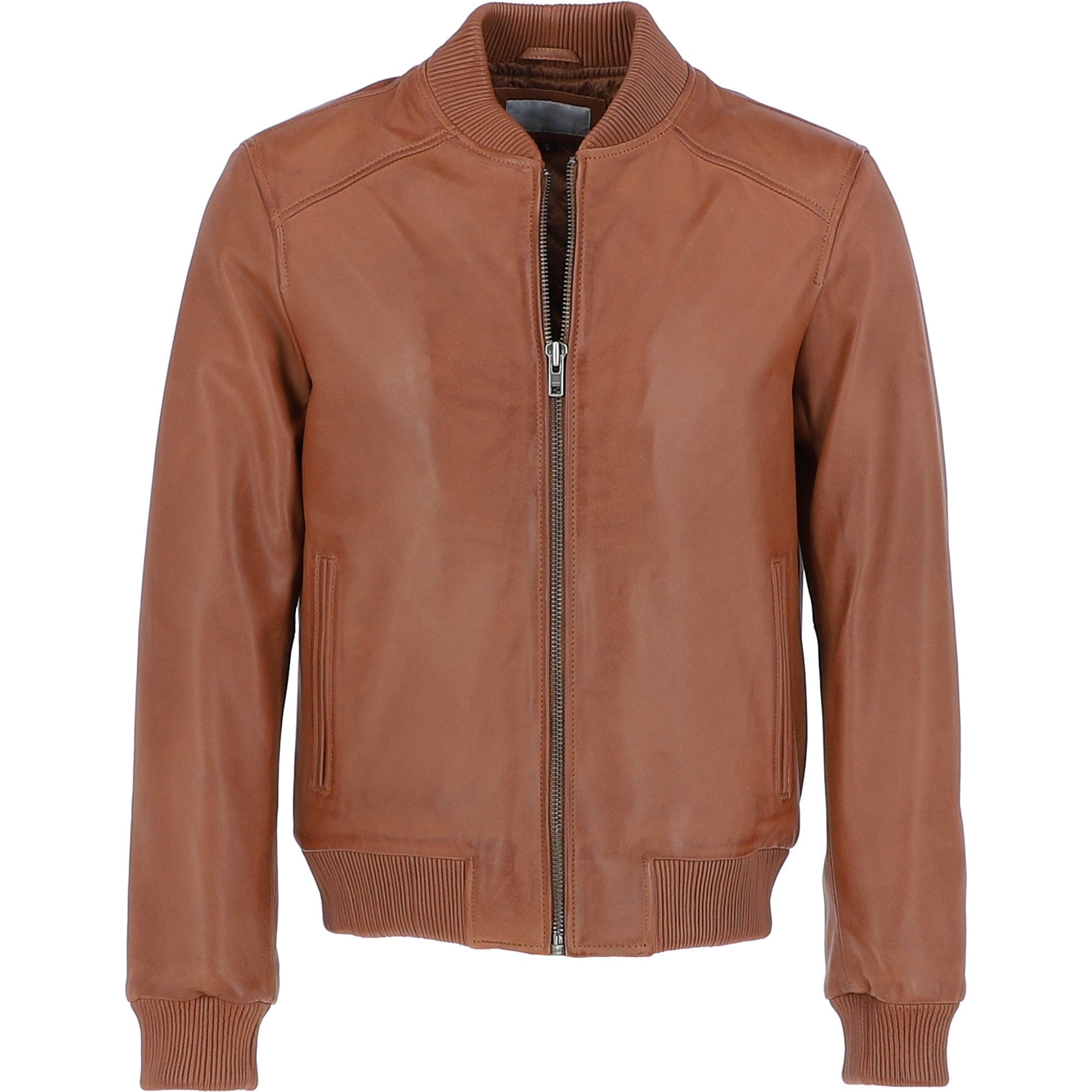 Men Leather Bomber Jacket