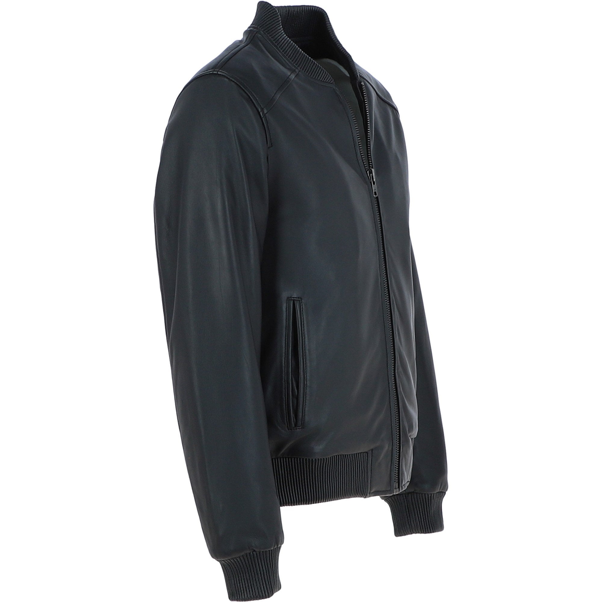 Men Leather Bomber Jacket