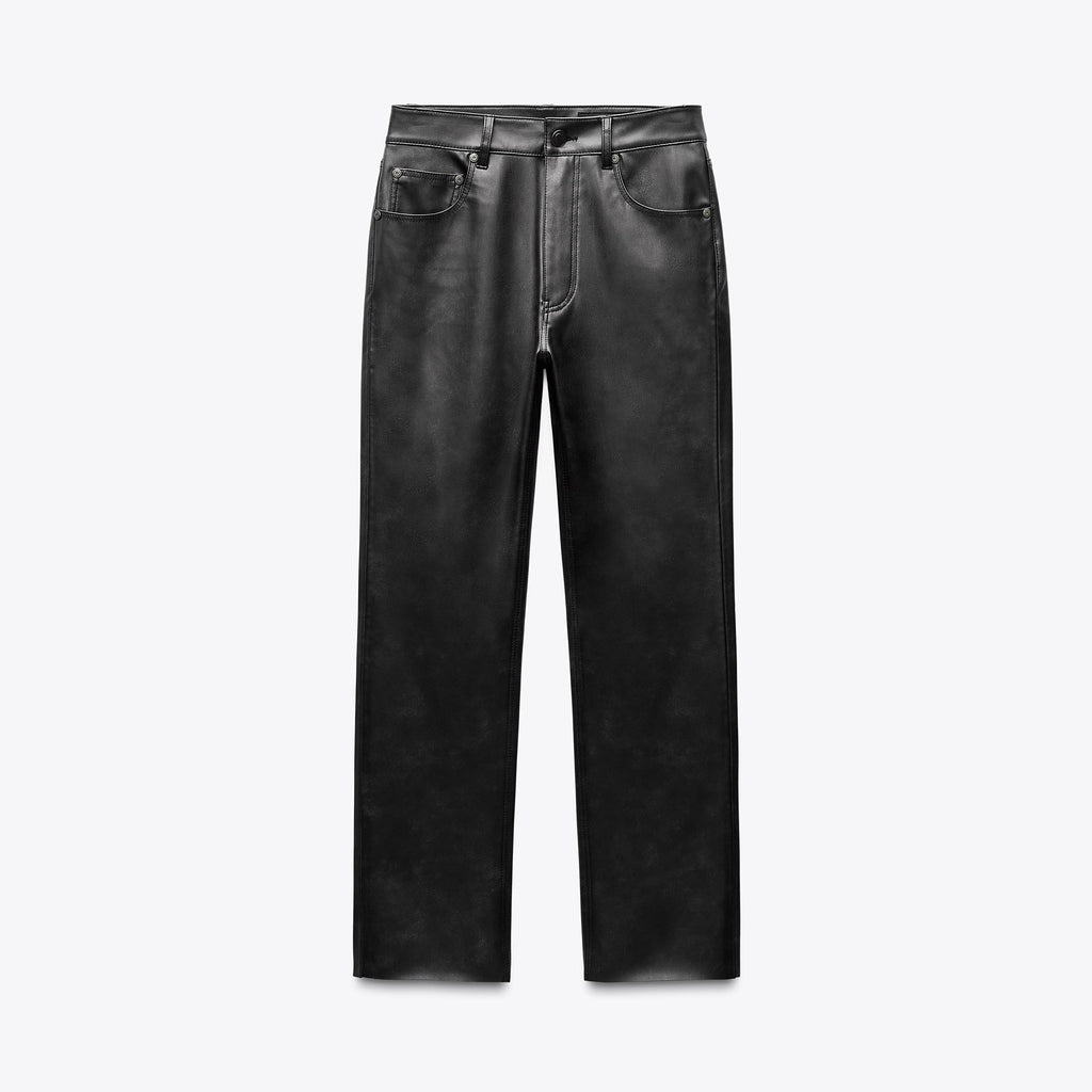 SATH's Limited Edition 100% Leather Straight-Leg Pants