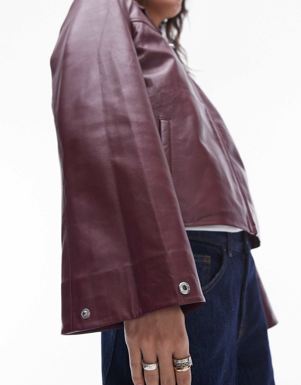 Selected Female Collar real Leather Jacket