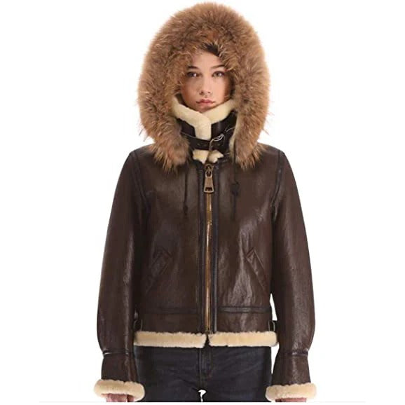 Women's B3 Real Fur Shearling Leather Jacket