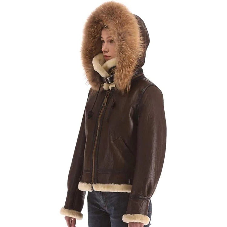 Women's B3 Real Fur Shearling Leather Jacket