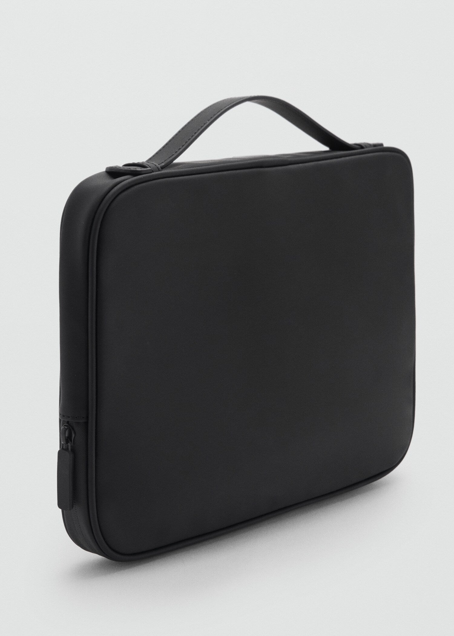 Unisex Black Fabric Laptop Bag