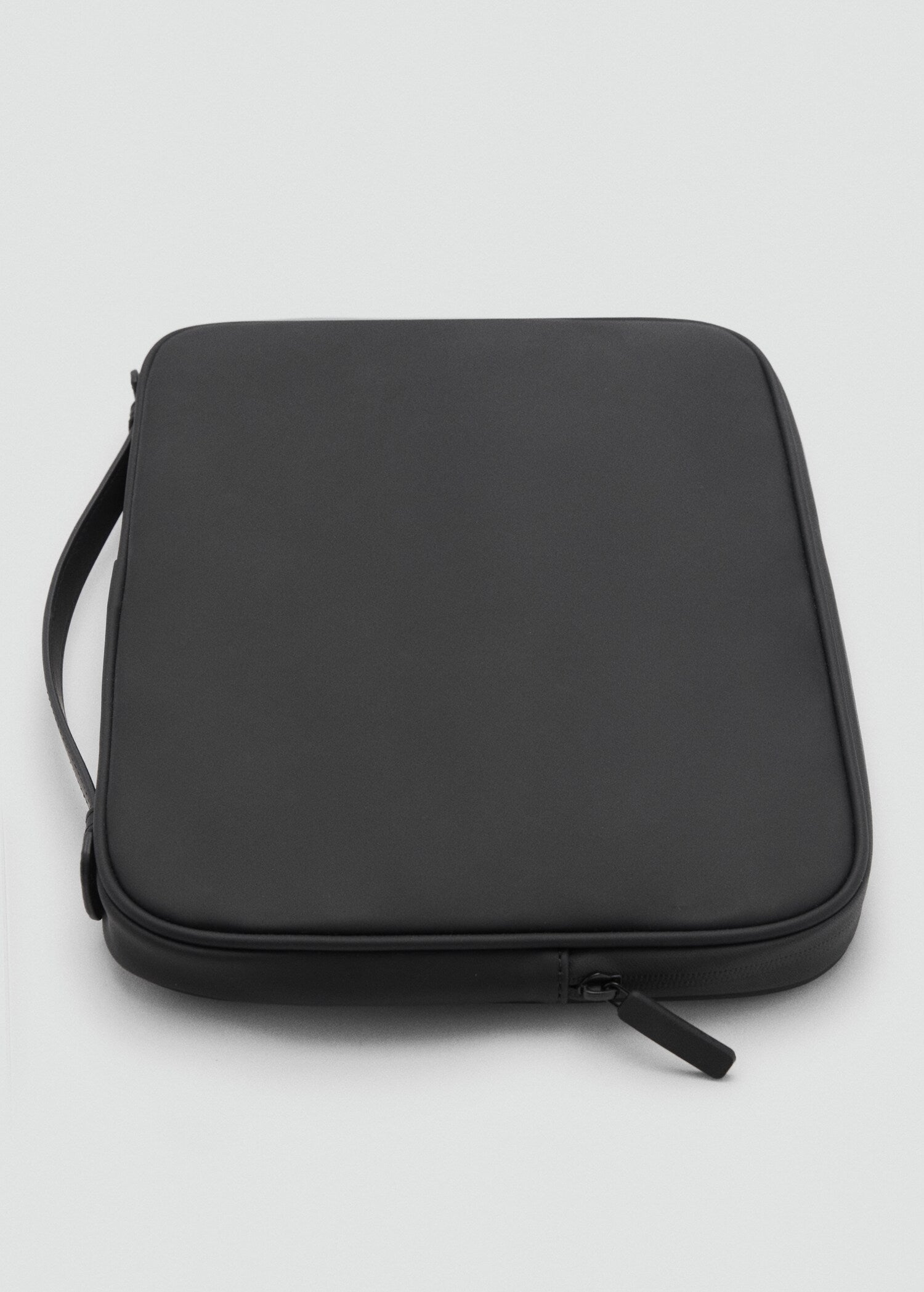Unisex Black Fabric Laptop Bag