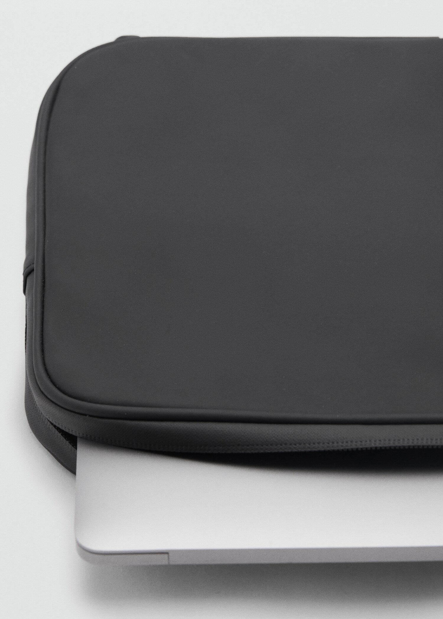 Unisex Black Fabric Laptop Bag