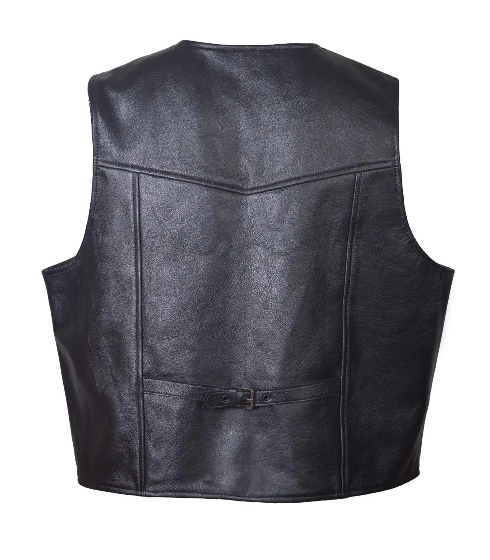 Unisex Western Style Real Cowhide Leather Vest