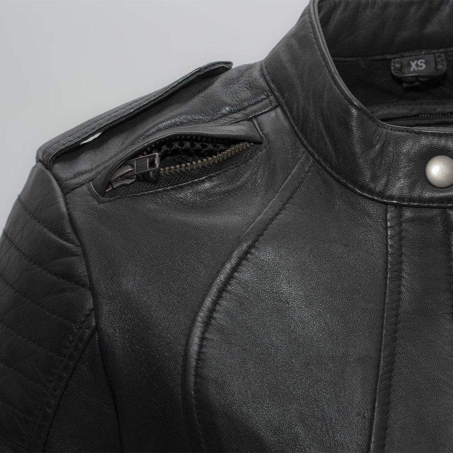 Women's Biker Motorcycle Leather Jacket