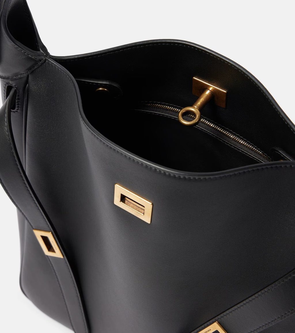 Women's Black Air Leather Small Shoulder Purse