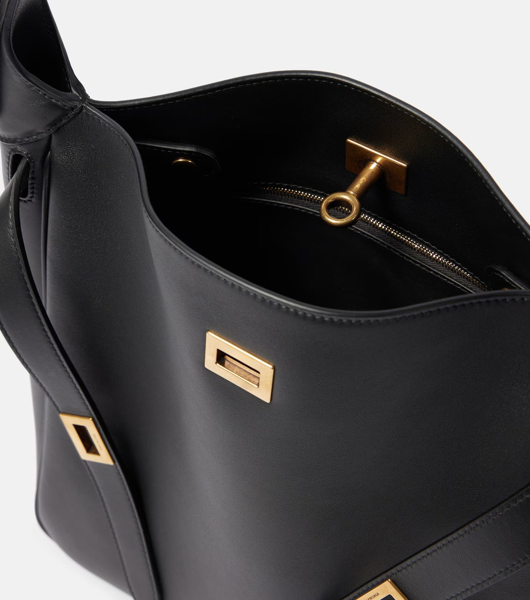 Women's Black Air Leather Small Shoulder Purse