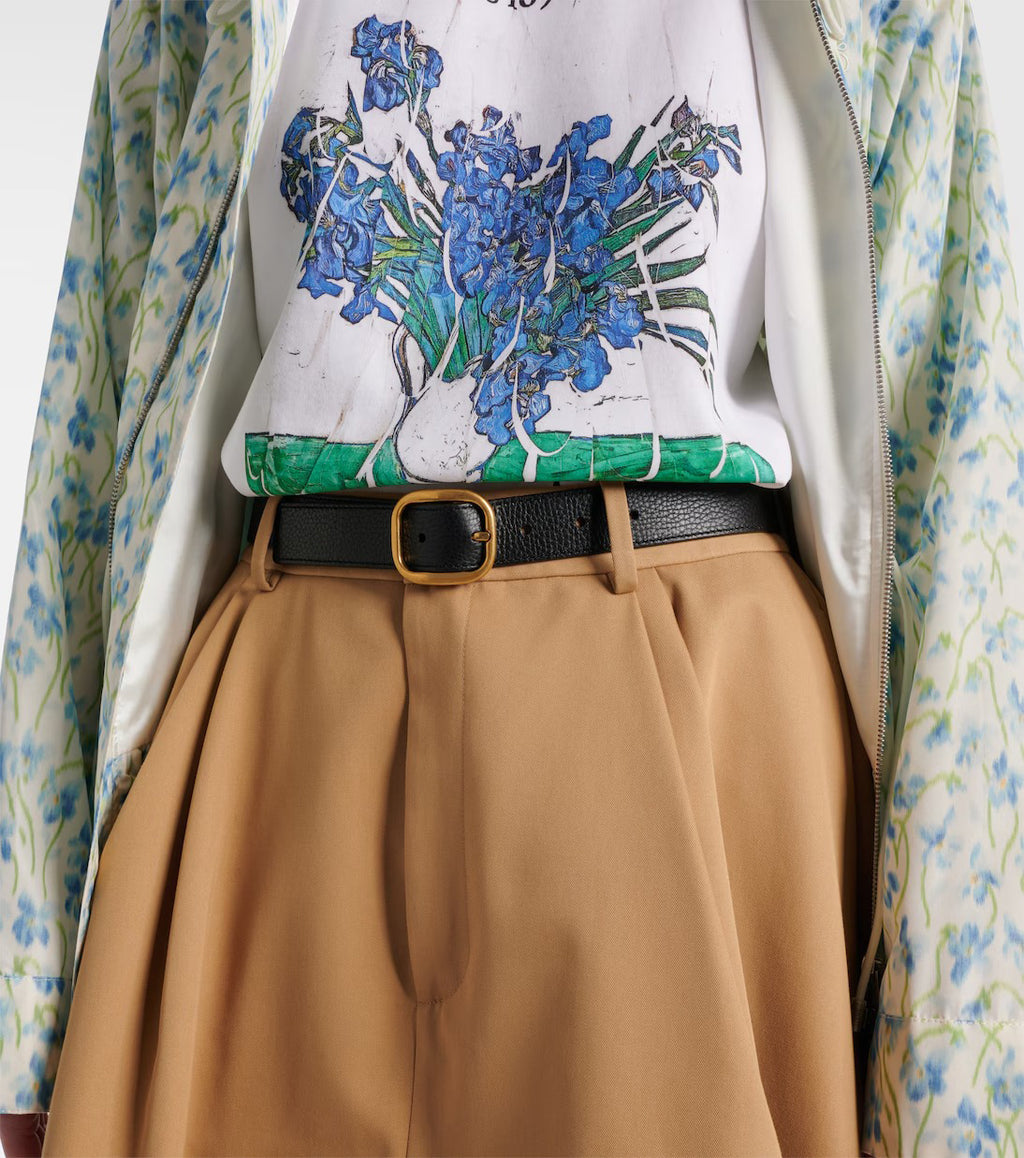 Women's Black Calfskin Leather Belt