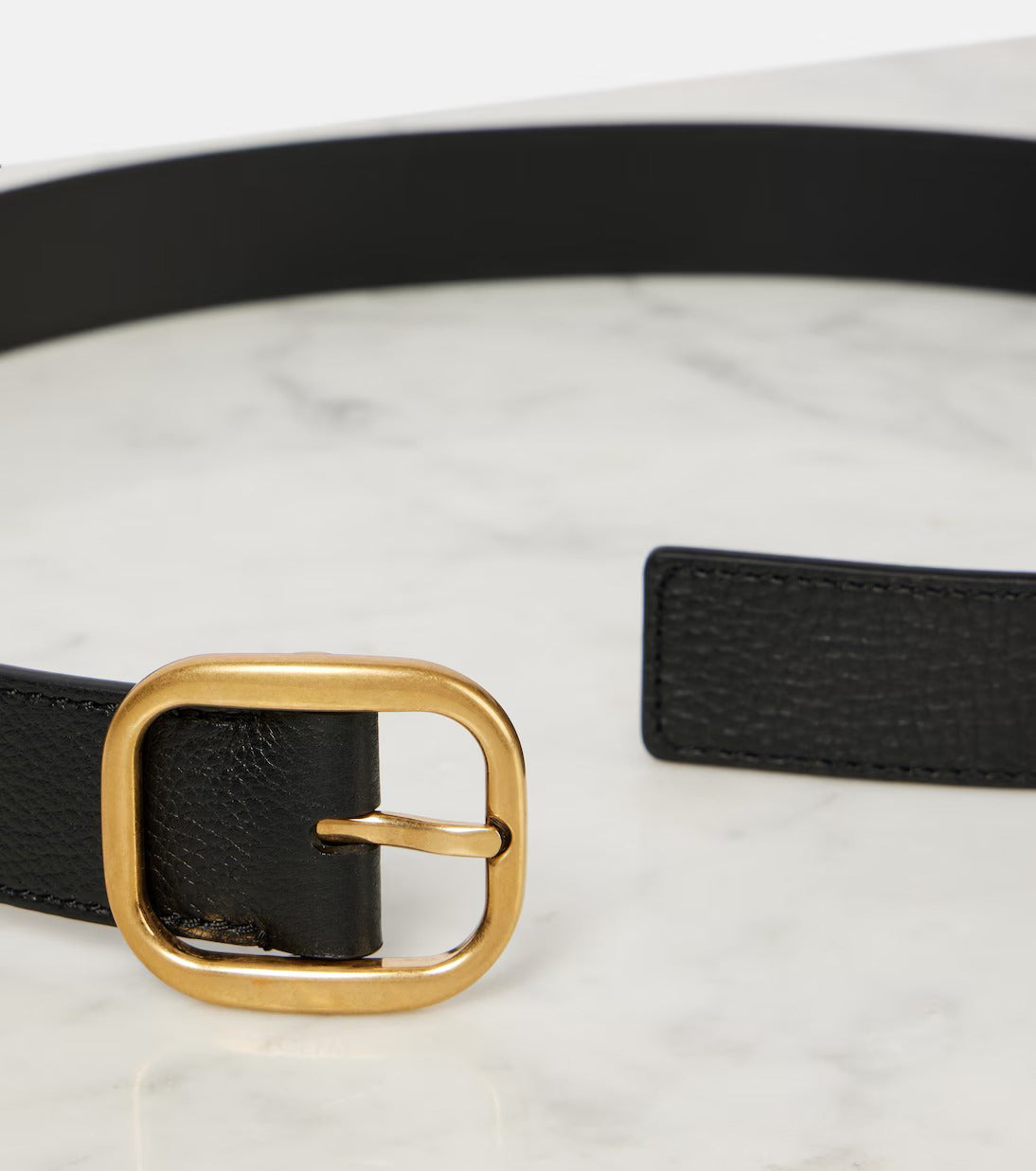Women's Black Calfskin Leather Belt
