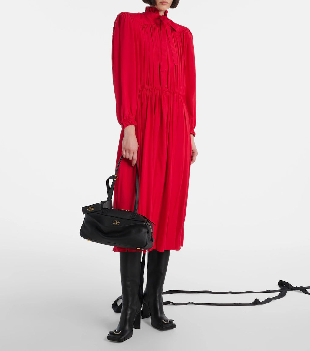 Women's Black Carrie Leather Small Shoulder Purse