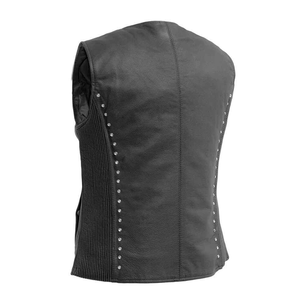 Women's Black Diana Leather Motorcycle Jacket