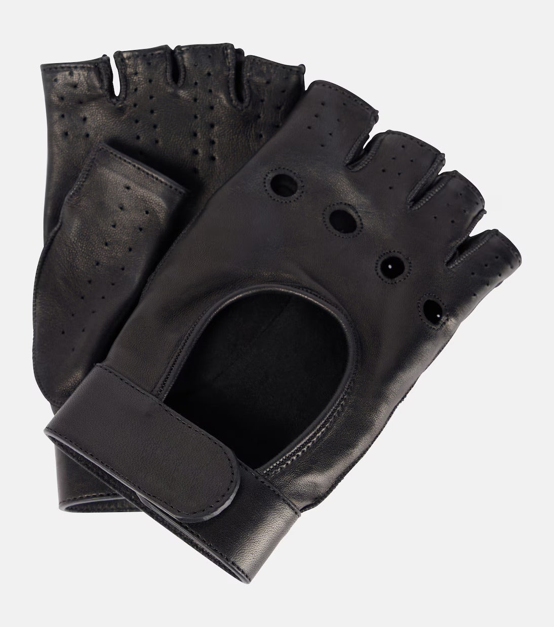 Women's Black G Leather Riding Gloves