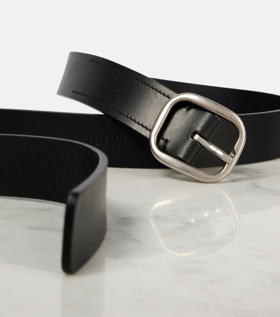 Women's Black Leather Belt