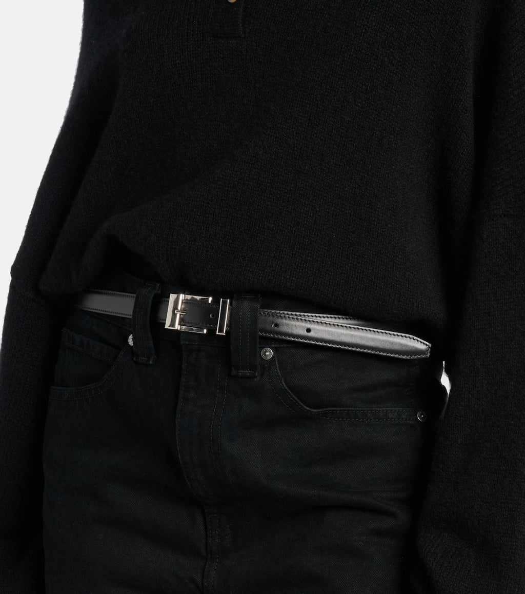 Women's Black Manhattan Leather Belt