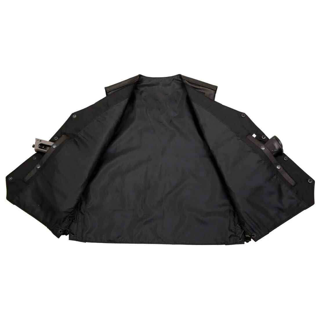 Women's Black Pre Patched Motorcycle Leather Vest