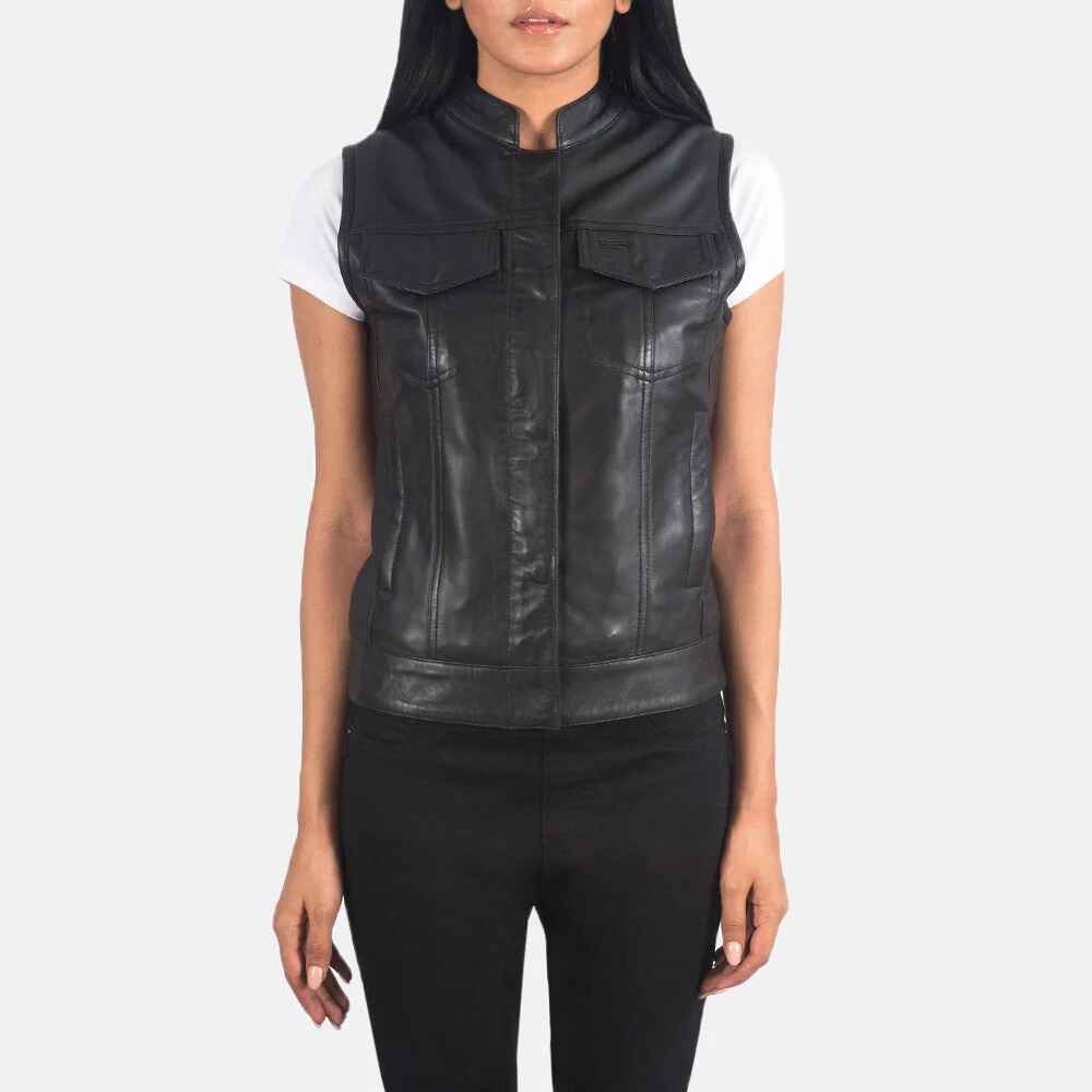 Women's Rayne Moto Leather Vest