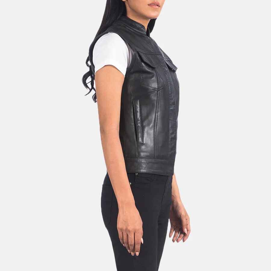 Women's Rayne Moto Leather Vest
