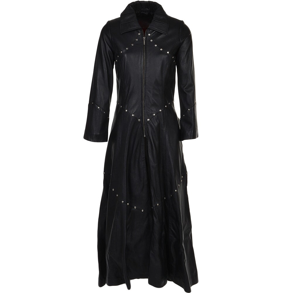 Women's Black Willow Long Length Gothic Coat