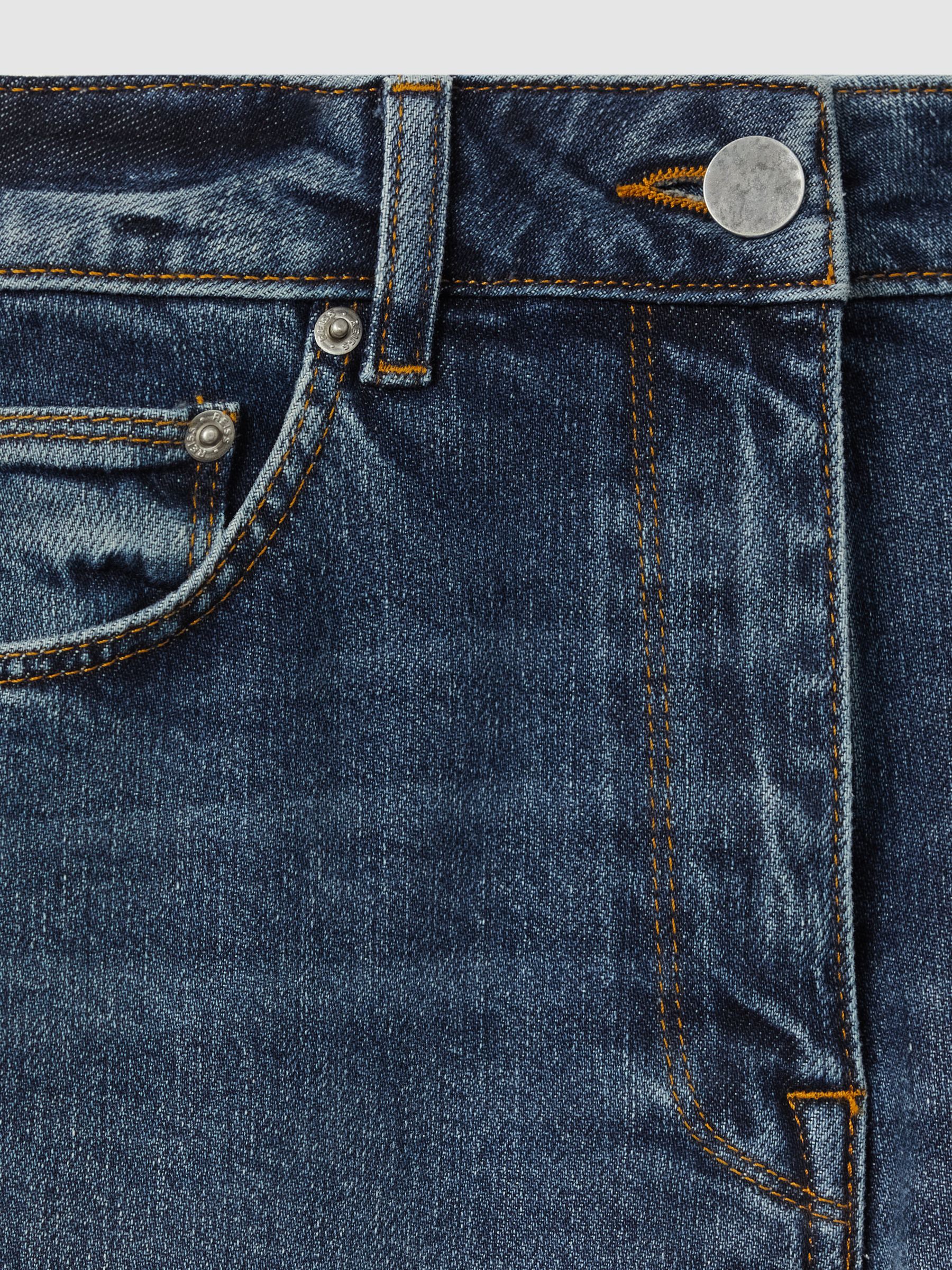 Women's Light Blue Patch Pocket Flared Pant