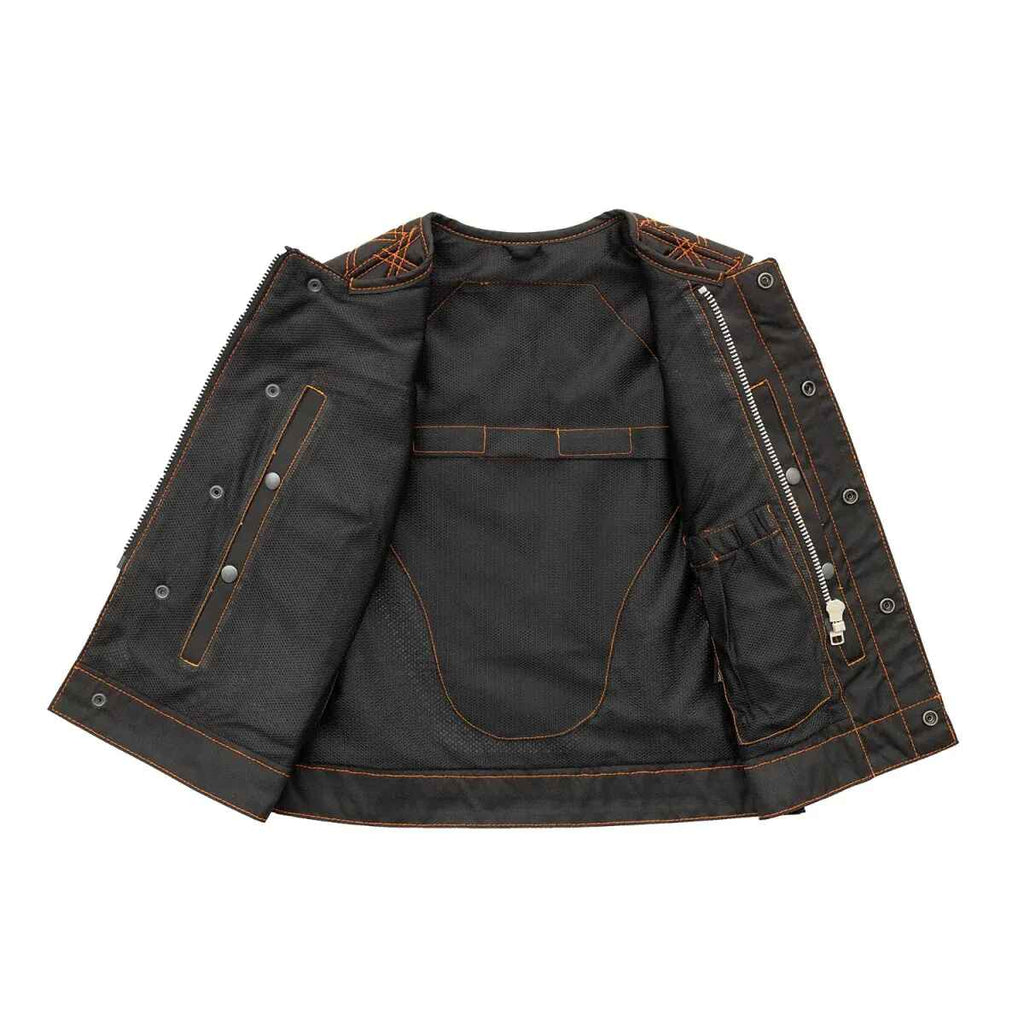 Women's Bonnie Moto Mesh Biker Leather Jacket