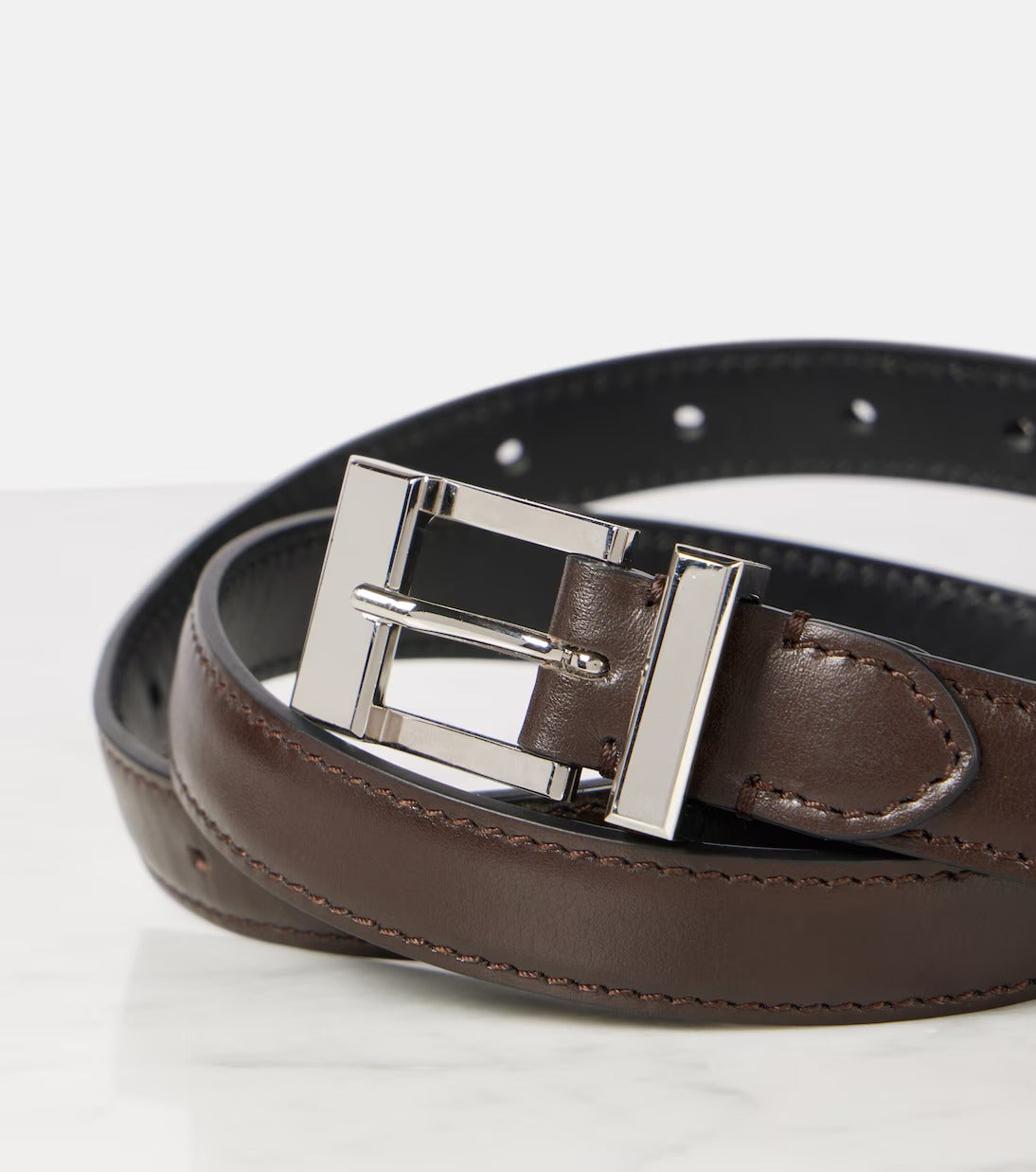 Women's Brown Manhattan Leather Belt